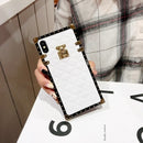 Luxury Square PU Leather Cover for Galaxy