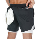 Men 2 in 1 Running Shorts