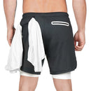 Men 2 in 1 Running Shorts