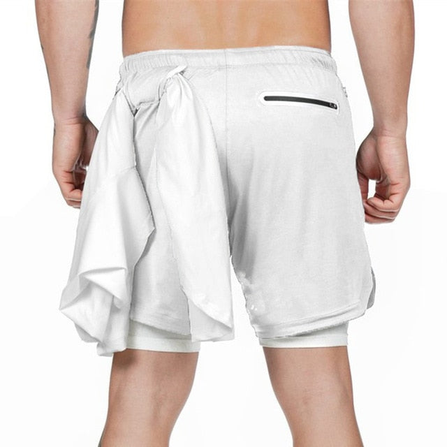 Men 2 in 1 Running Shorts