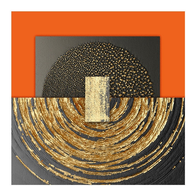 Orange Luxury Canvas Painting