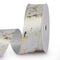 25mm Gift Ribbon Satin Marble/Crack Gold Foil Printed For Gift Wrapping