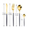 304 Stainless Steel Golden Cutlery Set