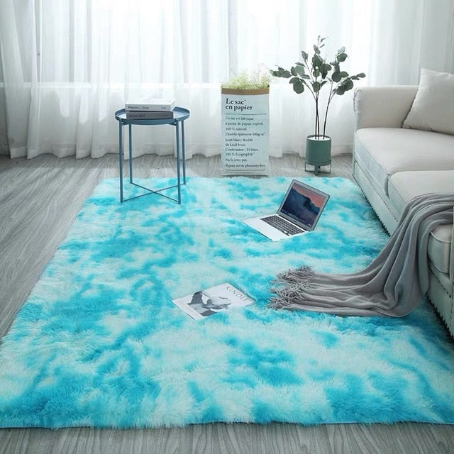 Nordic Lounge Fluffy Non-slip Mixed Dyed Carpet