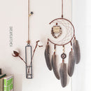 Colorful True feather dream catcher light