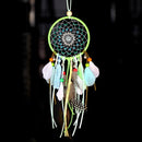 Colorful True feather dream catcher light