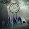 Colorful True feather dream catcher light