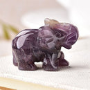 1PC Natural Crystal Rose Quartz Elephant Amethyst Obsidian