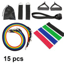 15 Pcs Resistance Bands Set