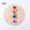 Natural Crystal Mixed  seven Chakra Healing Stone + Seven Star Array Wood Plate