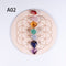 Natural Crystal Mixed  seven Chakra Healing Stone + Seven Star Array Wood Plate