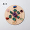 Natural Crystal Mixed  seven Chakra Healing Stone + Seven Star Array Wood Plate