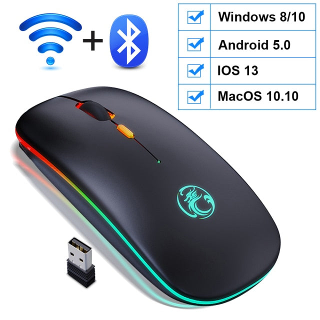 Wireless Bluetooth RGB Rechargeable Mouse