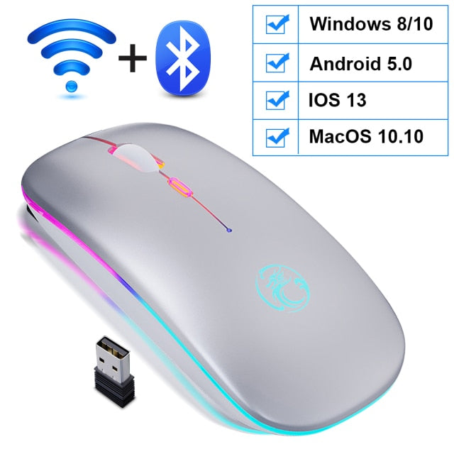 Wireless Bluetooth RGB Rechargeable Mouse