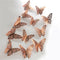 12Pcs 4D Hollow Butterfly Wall Sticker