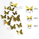 12Pcs 4D Hollow Butterfly Wall Sticker