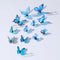 12Pcs 4D Hollow Butterfly Wall Sticker