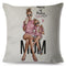 Cute Cartoon Super Mama Cushion Cover