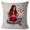 Cute Cartoon Super Mama Cushion Cover