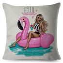 Cute Cartoon Super Mama Cushion Cover