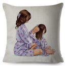 Cute Cartoon Super Mama Cushion Cover