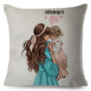 Cute Cartoon Super Mama Cushion Cover