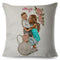 Cute Cartoon Super Mama Cushion Cover