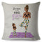 Cute Cartoon Super Mama Cushion Cover