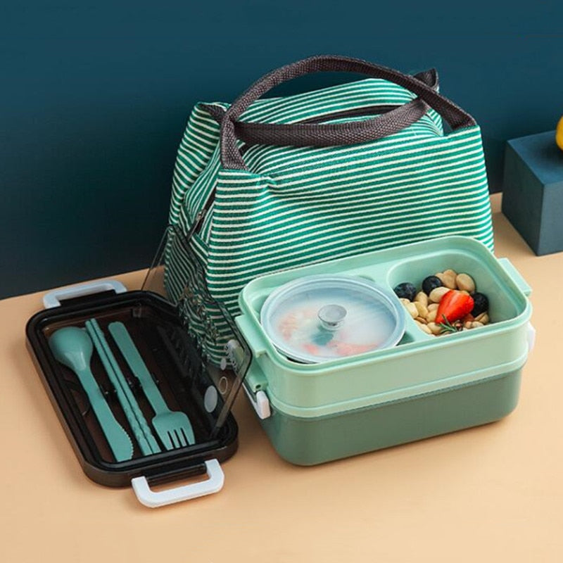 Double Layer Stainless Steel Lunch Box With Soup