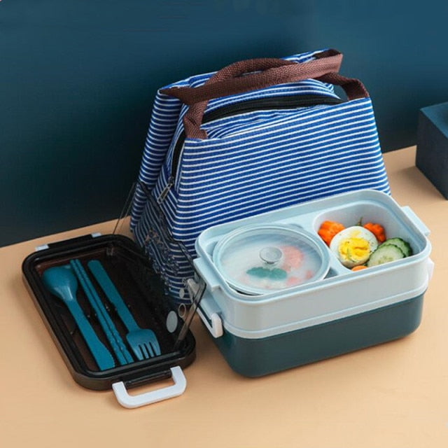 Double Layer Stainless Steel Lunch Box With Soup