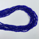 1 Strand 1mmx2mm Small Opaque Multicolor Faceted Crystal Glass Rondel Beads