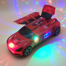 Electric dancing deformation rotating universal police car