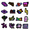 Cartoon Neon Light Graffiti Stickers