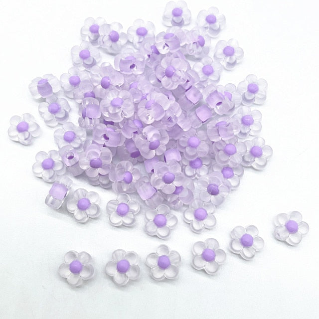 30pcs 12mm Matting Acrylic Sunflowers Beads