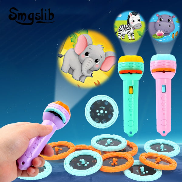 Baby Sleeping Story Book Flashlight Projector Torch