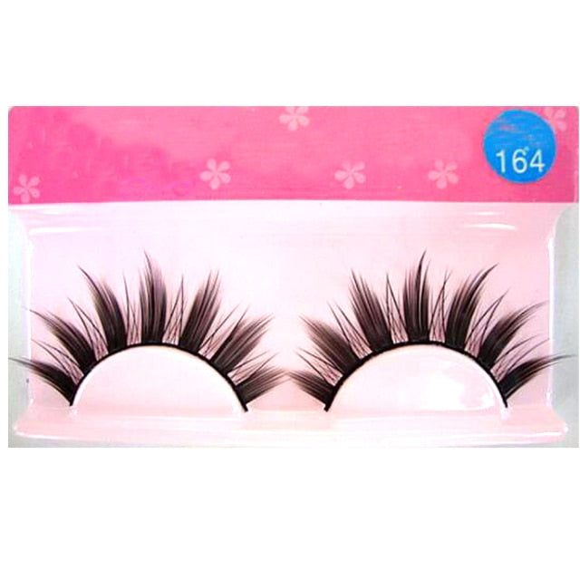 Natural Long Makeup Cross Strip Eyelashes