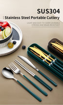 Eco Friendly Portable Cutlery Sets With Case