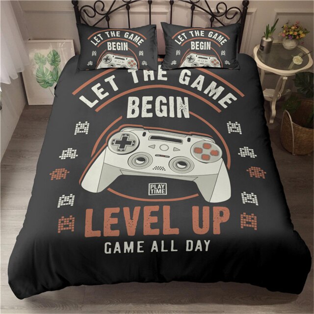 3D Printed Teens Game  Duvet Cover With Pillowcase Bedclothes