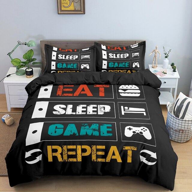 3D Printed Teens Game  Duvet Cover With Pillowcase Bedclothes