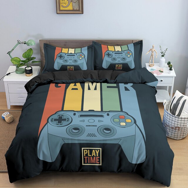 3D Printed Teens Game  Duvet Cover With Pillowcase Bedclothes