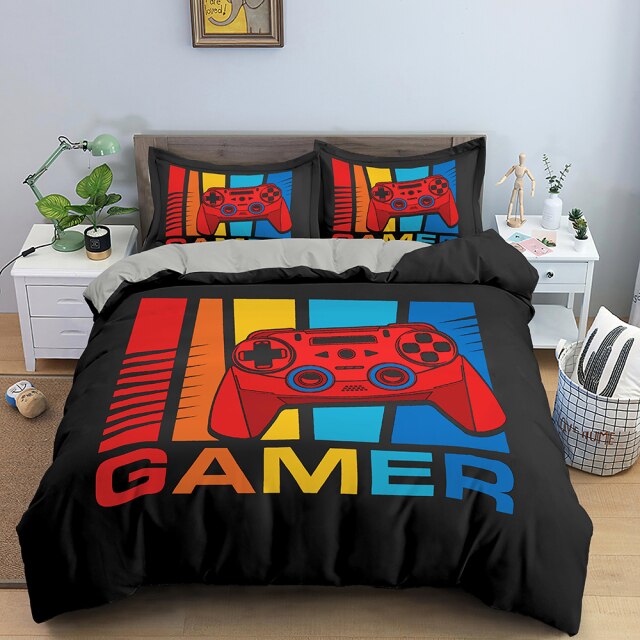 3D Printed Teens Game  Duvet Cover With Pillowcase Bedclothes