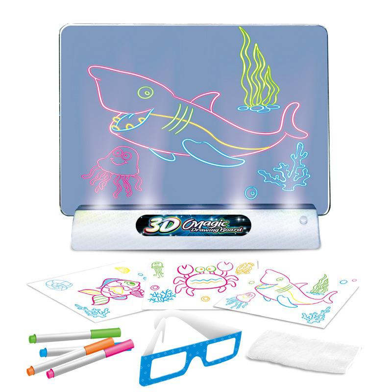 LED Light Effects Puzzle Magic 3D Drawing Pad