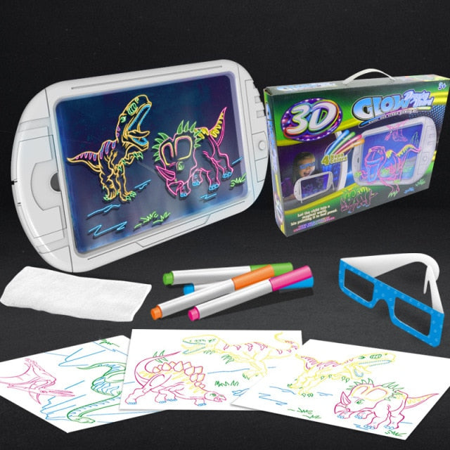 LED Light Effects Puzzle Magic 3D Drawing Pad