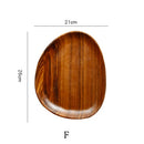 Oval Solid Wood Plate