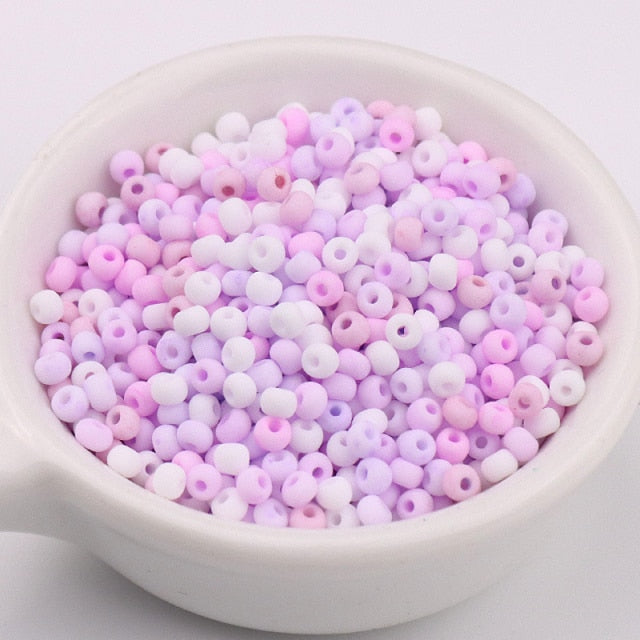 330Pcs/Bag 3mm Matte Macaroon Color Glass Seed Beads