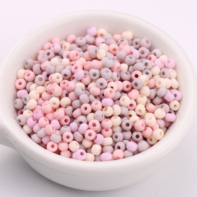 330Pcs/Bag 3mm Matte Macaroon Color Glass Seed Beads