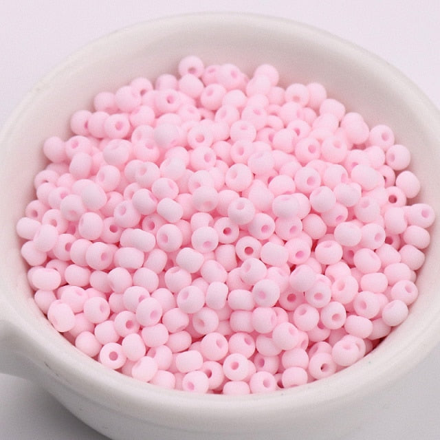 330Pcs/Bag 3mm Matte Macaroon Color Glass Seed Beads