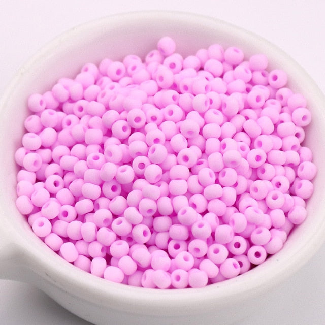 330Pcs/Bag 3mm Matte Macaroon Color Glass Seed Beads