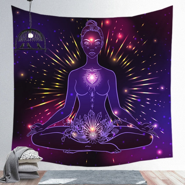 Starry Night Galaxy Decor Psychedelic Tapestry