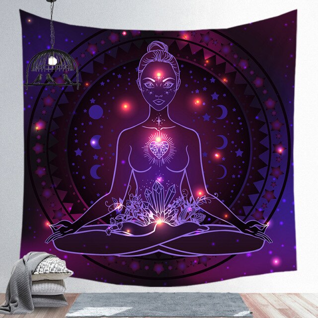 Starry Night Galaxy Decor Psychedelic Tapestry